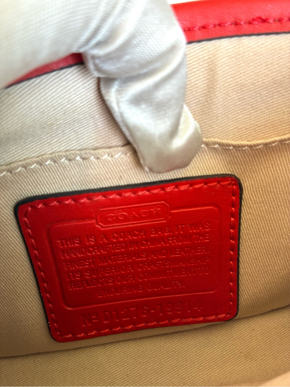 Coach Red Leather Crossbody with Tassel Charm - Picture 10 of 10